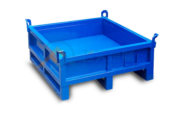 高强度四向车金属周转箱在自动化仓库应用